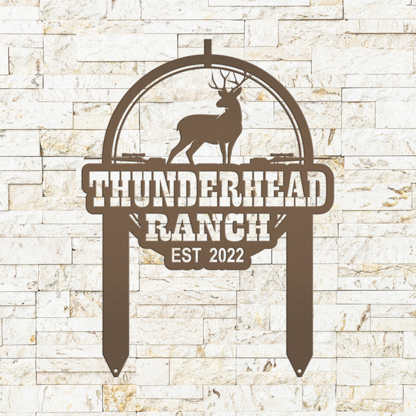 Personalized Deer Lodge Yard Stake - Deer Cabin-Club-Organization-Business Yard Stake- Deer Hunter Club-Lodge