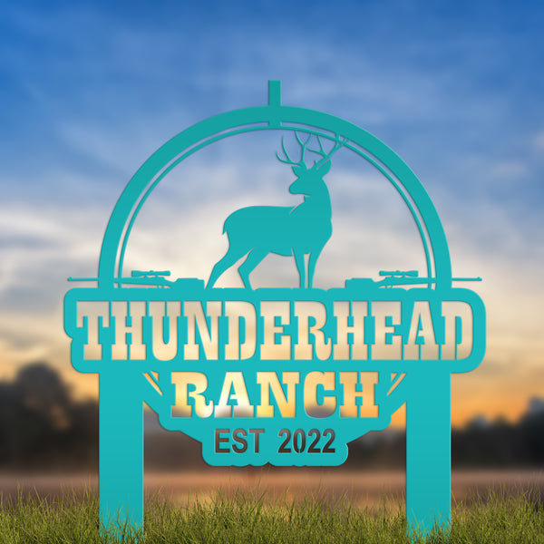 Personalized Deer Lodge Yard Stake - Deer Cabin-Club-Organization-Business Yard Stake- Deer Hunter Club-Lodge