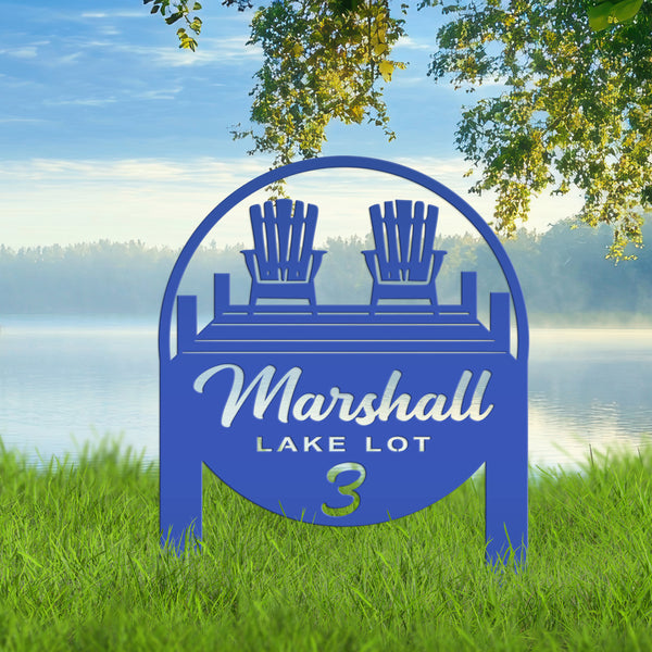 Lake Lot Yard Sign-Lake Lot Number Yard Stake-Lake Lot -Lake Lot Address- Address for Lake Lot