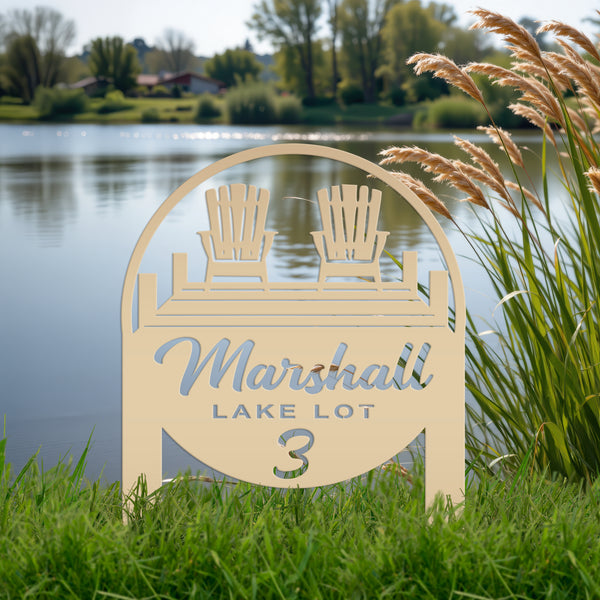 Lake Lot Yard Sign-Lake Lot Number Yard Stake-Lake Lot -Lake Lot Address- Address for Lake Lot