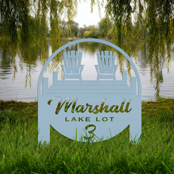 Lake Lot Yard Sign-Lake Lot Number Yard Stake-Lake Lot -Lake Lot Address- Address for Lake Lot