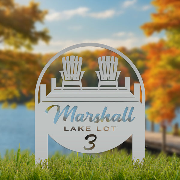 Lake Lot Yard Sign-Lake Lot Number Yard Stake-Lake Lot -Lake Lot Address- Address for Lake Lot