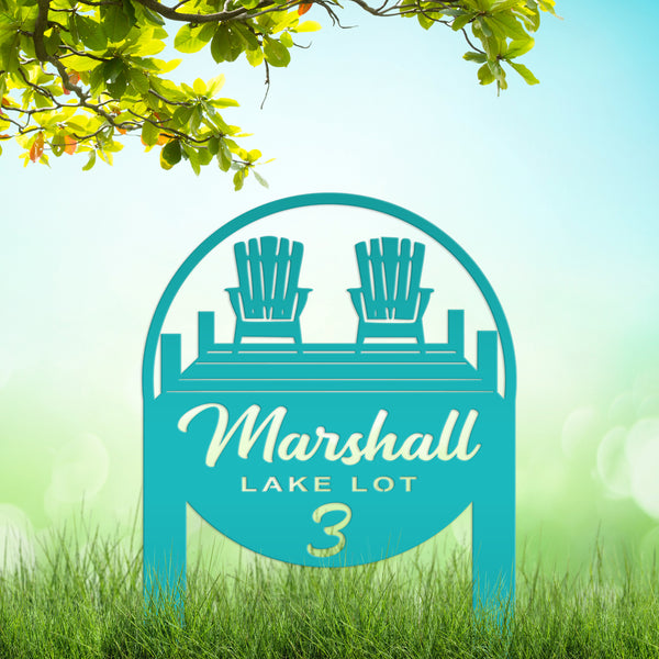 Lake Lot Yard Sign-Lake Lot Number Yard Stake-Lake Lot -Lake Lot Address- Address for Lake Lot
