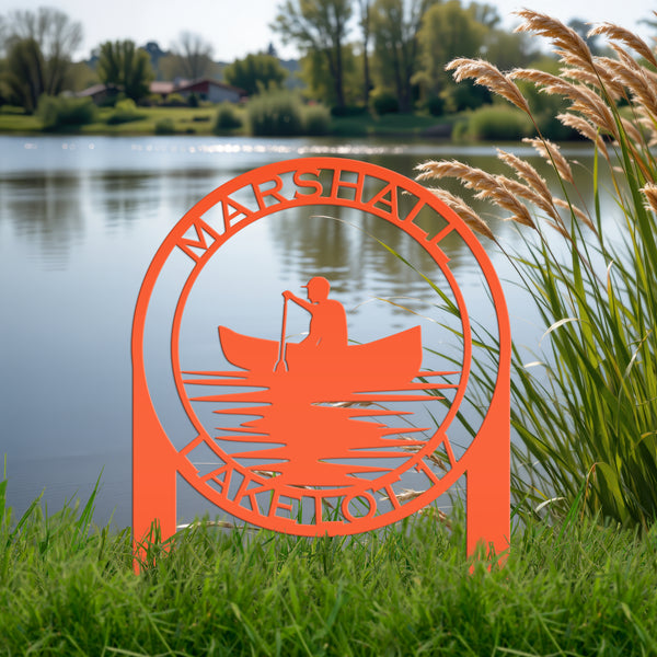Personalized Yard Stake Family Lake Lot Number Metal Sign-Lake Lot Address-Lake House Address Sign-Lake Lot Number -Lake Lot Number Display