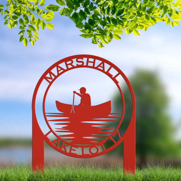 Personalized Yard Stake Family Lake Lot Number Metal Sign-Lake Lot Address-Lake House Address Sign-Lake Lot Number -Lake Lot Number Display