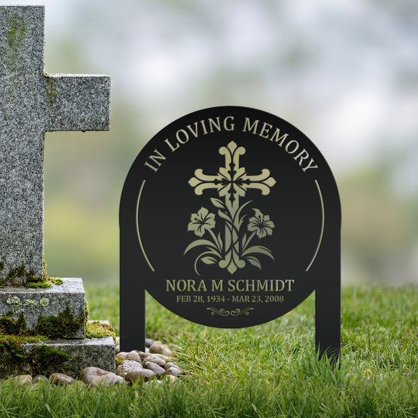 Memorial Sign, Custom Metal Yard Stake for Memory Dedication Garden, Honor a loved one, special friend, or pet with a personalized tribute