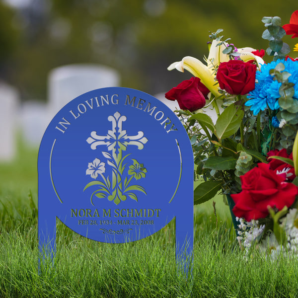 Memorial Sign, Custom Metal Yard Stake for Memory Dedication Garden, Honor a loved one, special friend, or pet with a personalized tribute