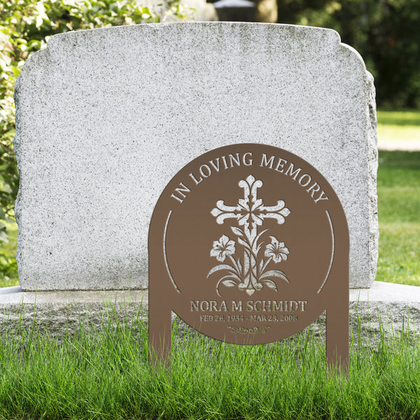Memorial Sign, Custom Metal Yard Stake for Memory Dedication Garden, Honor a loved one, special friend, or pet with a personalized tribute