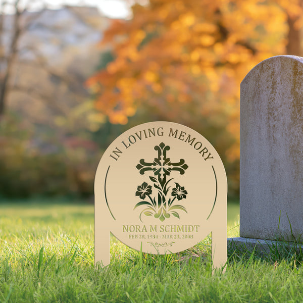 Memorial Sign, Custom Metal Yard Stake for Memory Dedication Garden, Honor a loved one, special friend, or pet with a personalized tribute