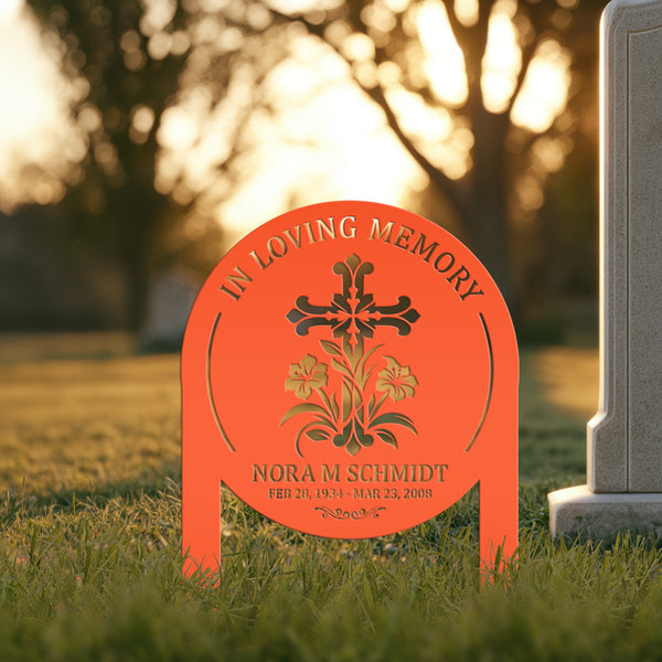 Memorial Sign, Custom Metal Yard Stake for Memory Dedication Garden, Honor a loved one, special friend, or pet with a personalized tribute