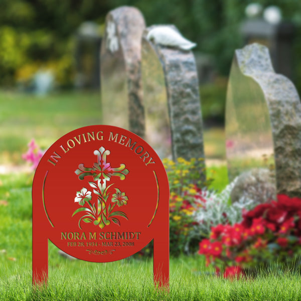 Memorial Sign, Custom Metal Yard Stake for Memory Dedication Garden, Honor a loved one, special friend, or pet with a personalized tribute