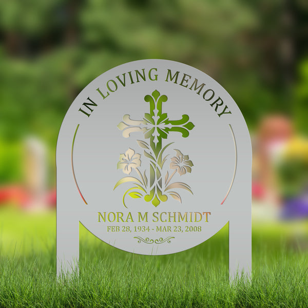 Memorial Sign, Custom Metal Yard Stake for Memory Dedication Garden, Honor a loved one, special friend, or pet with a personalized tribute