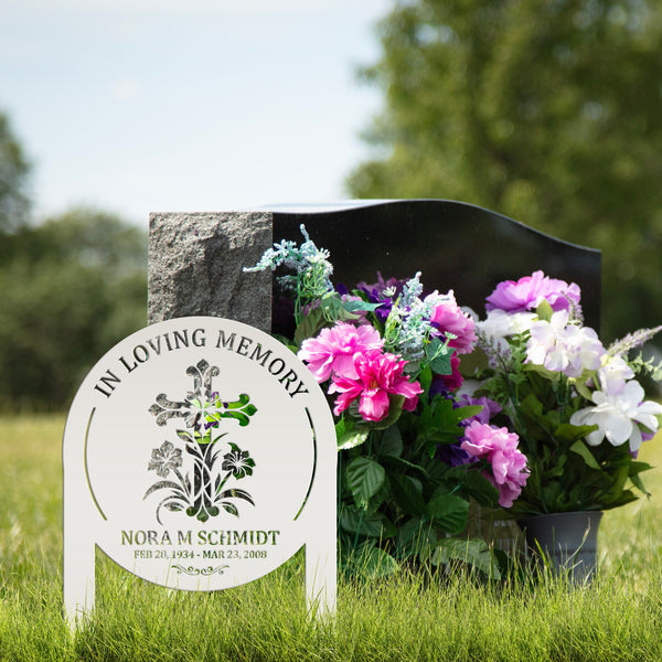 Memorial Sign, Custom Metal Yard Stake for Memory Dedication Garden, Honor a loved one, special friend, or pet with a personalized tribute