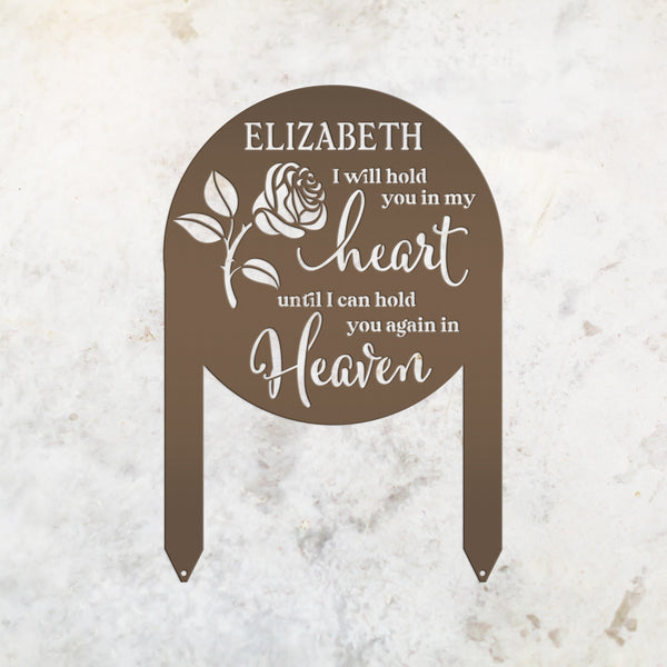 Memorial Sign, Custom Metal Yard Stake for Memory Dedication Garden, Honor a loved one, special friend, or pet with a personalized tribute