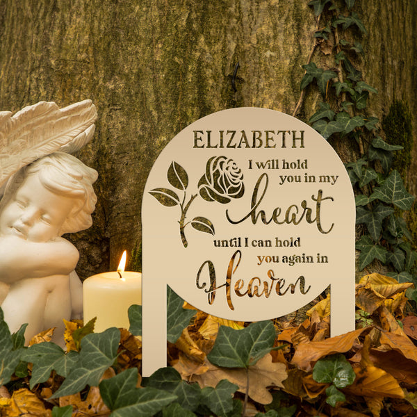 Memorial Sign, Custom Metal Yard Stake for Memory Dedication Garden, Honor a loved one, special friend, or pet with a personalized tribute