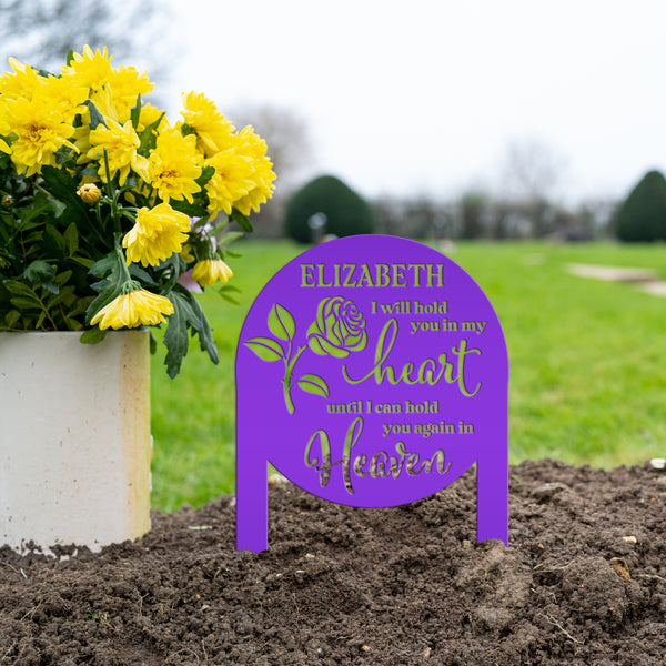 Memorial Sign, Custom Metal Yard Stake for Memory Dedication Garden, Honor a loved one, special friend, or pet with a personalized tribute