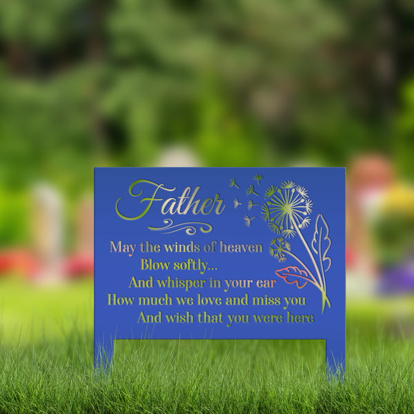 Custom Metal Yard Stake with Heartfelt Memorial Quote - Outdoor Remembrance Sign - Unique Sympathy Gifts - Comforting Gravesite Decorations