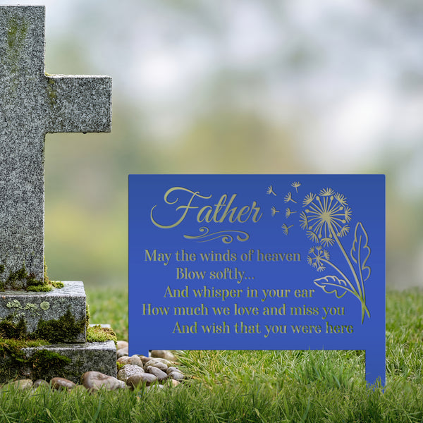 Custom Metal Yard Stake with Heartfelt Memorial Quote - Outdoor Remembrance Sign - Unique Sympathy Gifts - Comforting Gravesite Decorations