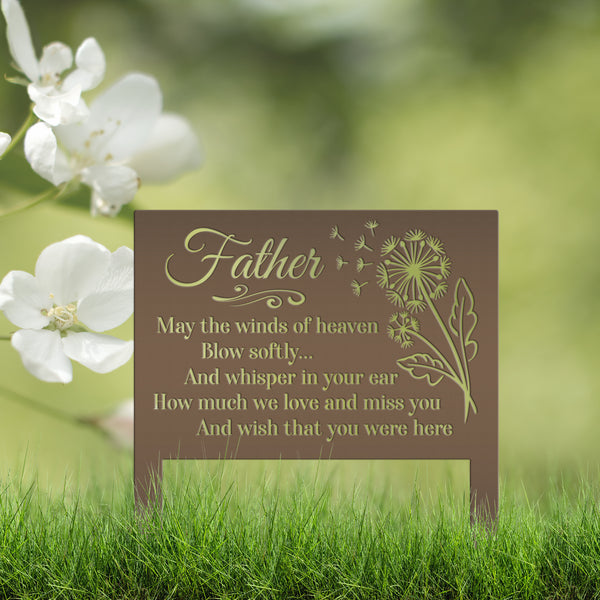 Custom Metal Yard Stake with Heartfelt Memorial Quote - Outdoor Remembrance Sign - Unique Sympathy Gifts - Comforting Gravesite Decorations