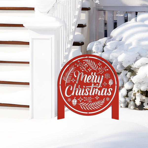 Outdoor Christmas Decor - Merry Christmas Yard Sign -  Holiday Decor