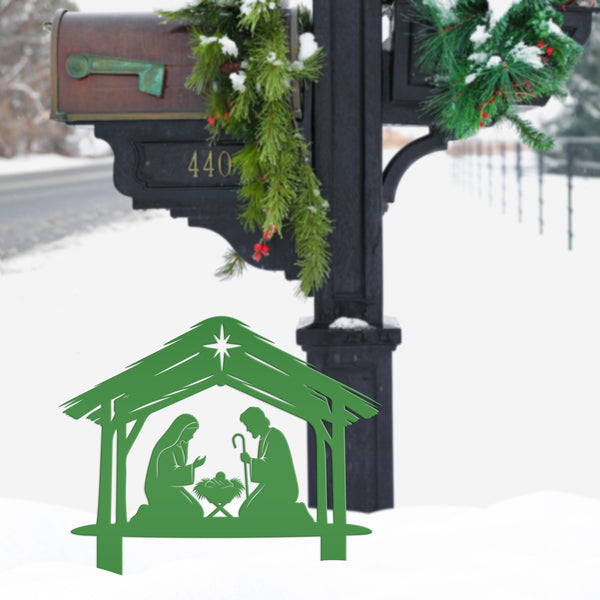 Nativity Scene Metal Yard Stake - Holiday Shadow Caster - Christmas Manger Scene Display - Outdoor Seasonal Decorations - Christian Gifts