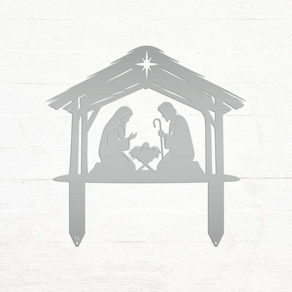 Nativity Scene Metal Yard Stake - Holiday Shadow Caster - Christmas Manger Scene Display - Outdoor Seasonal Decorations - Christian Gifts