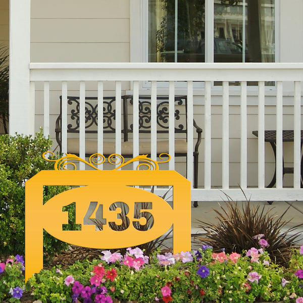 Personalized Oval Address Yard Stake Sign, Business Sign Yard Stake, Yard Sign for Business Front, Yard Sign for Home Address