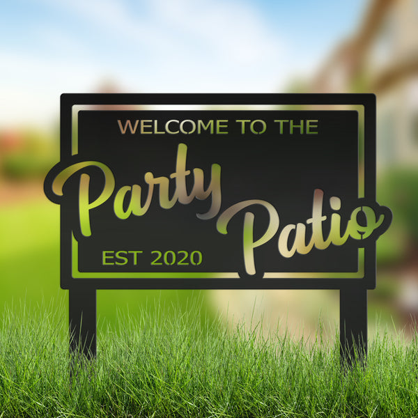 Custom Metal Sign for Home or Business, Pool Deck or Patio Sign, Fun Gift Idea, Outdoor Decor, Personalized Yard Stake, Customized Lawn Art
