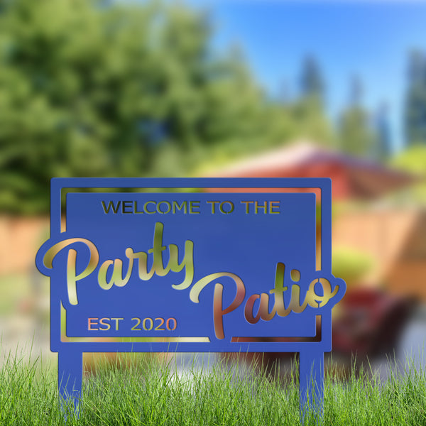 Custom Metal Sign for Home or Business, Pool Deck or Patio Sign, Fun Gift Idea, Outdoor Decor, Personalized Yard Stake, Customized Lawn Art