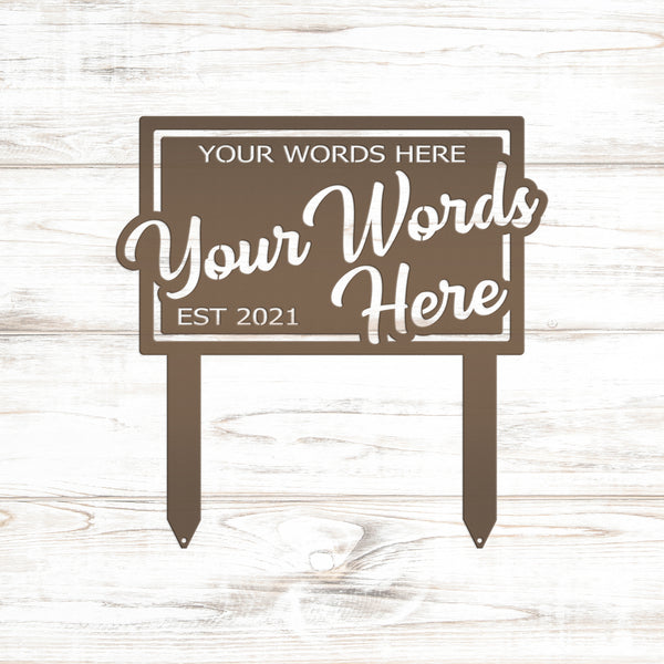 Custom Metal Sign for Home or Business, Pool Deck or Patio Sign, Fun Gift Idea, Outdoor Decor, Personalized Yard Stake, Customized Lawn Art