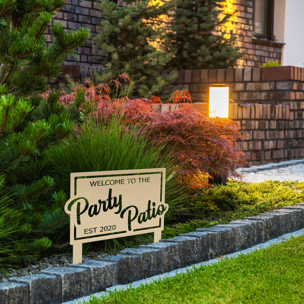 Custom Metal Sign for Home or Business, Pool Deck or Patio Sign, Fun Gift Idea, Outdoor Decor, Personalized Yard Stake, Customized Lawn Art