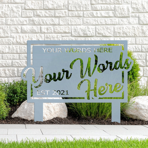Custom Metal Sign for Home or Business, Pool Deck or Patio Sign, Fun Gift Idea, Outdoor Decor, Personalized Yard Stake, Customized Lawn Art