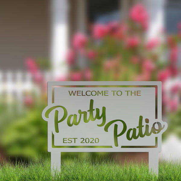 Custom Metal Sign for Home or Business, Pool Deck or Patio Sign, Fun Gift Idea, Outdoor Decor, Personalized Yard Stake, Customized Lawn Art