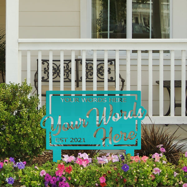 Custom Metal Sign for Home or Business, Pool Deck or Patio Sign, Fun Gift Idea, Outdoor Decor, Personalized Yard Stake, Customized Lawn Art