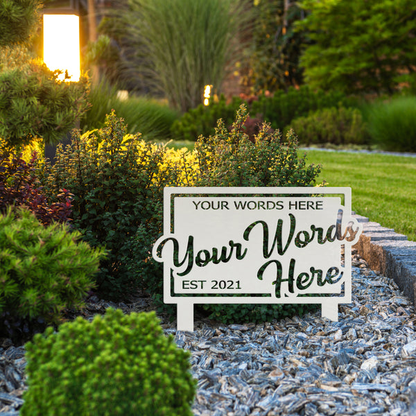 Custom Metal Sign for Home or Business, Pool Deck or Patio Sign, Fun Gift Idea, Outdoor Decor, Personalized Yard Stake, Customized Lawn Art