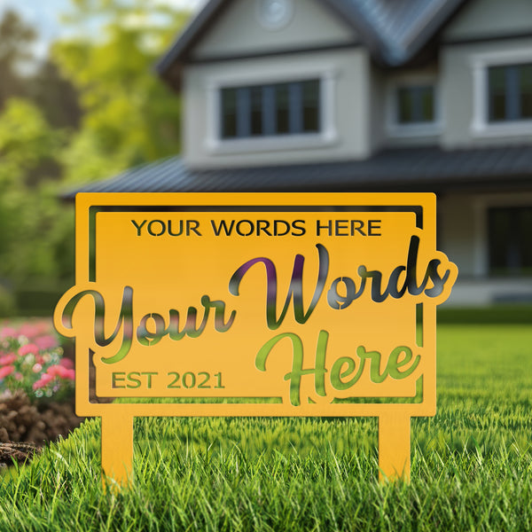 Custom Metal Sign for Home or Business, Pool Deck or Patio Sign, Fun Gift Idea, Outdoor Decor, Personalized Yard Stake, Customized Lawn Art
