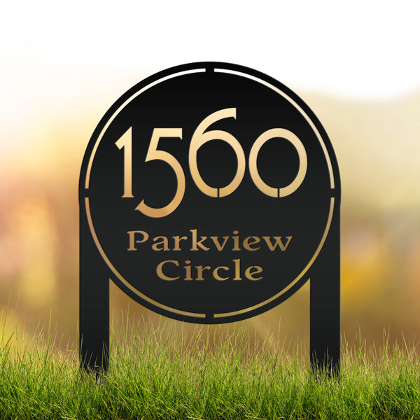 Address Sign Yard Stake, Metal Street Address Sign, Lawn Marker, Realtor Gift, Customizable Signage, Personalized Outdoor Business Decor