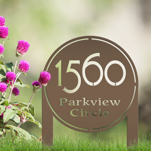 Address Sign Yard Stake, Metal Street Address Sign, Lawn Marker, Realtor Gift, Customizable Signage, Personalized Outdoor Business Decor