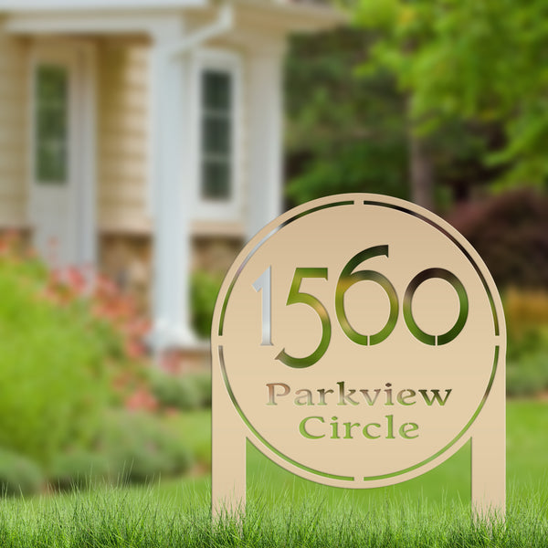 Address Sign Yard Stake, Metal Street Address Sign, Lawn Marker, Realtor Gift, Customizable Signage, Personalized Outdoor Business Decor