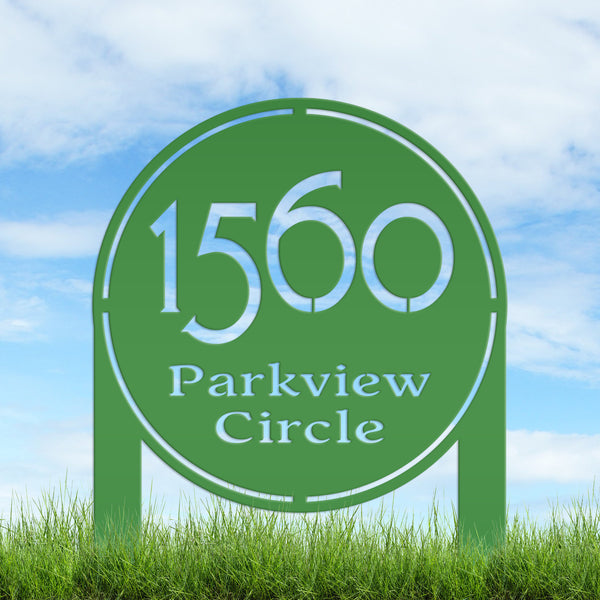Address Sign Yard Stake, Metal Street Address Sign, Lawn Marker, Realtor Gift, Customizable Signage, Personalized Outdoor Business Decor