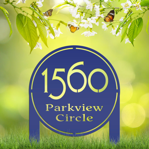 Address Sign Yard Stake, Metal Street Address Sign, Lawn Marker, Realtor Gift, Customizable Signage, Personalized Outdoor Business Decor