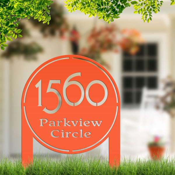 Address Sign Yard Stake, Metal Street Address Sign, Lawn Marker, Realtor Gift, Customizable Signage, Personalized Outdoor Business Decor
