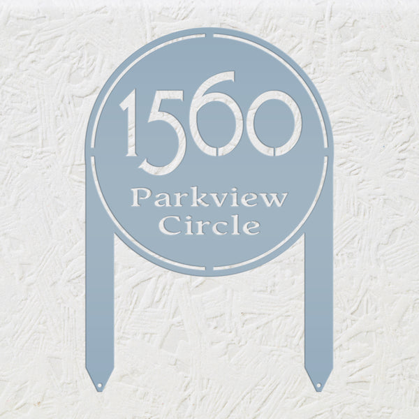 Address Sign Yard Stake, Metal Street Address Sign, Lawn Marker, Realtor Gift, Customizable Signage, Personalized Outdoor Business Decor