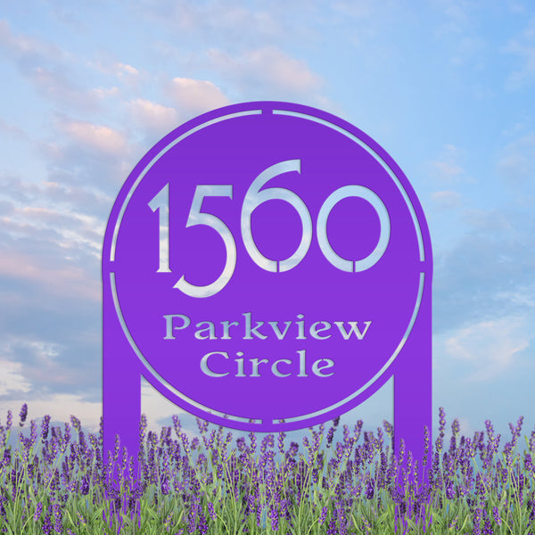 Address Sign Yard Stake, Metal Street Address Sign, Lawn Marker, Realtor Gift, Customizable Signage, Personalized Outdoor Business Decor