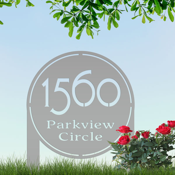 Address Sign Yard Stake, Metal Street Address Sign, Lawn Marker, Realtor Gift, Customizable Signage, Personalized Outdoor Business Decor