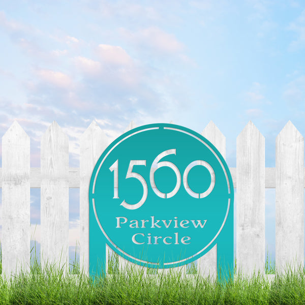 Address Sign Yard Stake, Metal Street Address Sign, Lawn Marker, Realtor Gift, Customizable Signage, Personalized Outdoor Business Decor