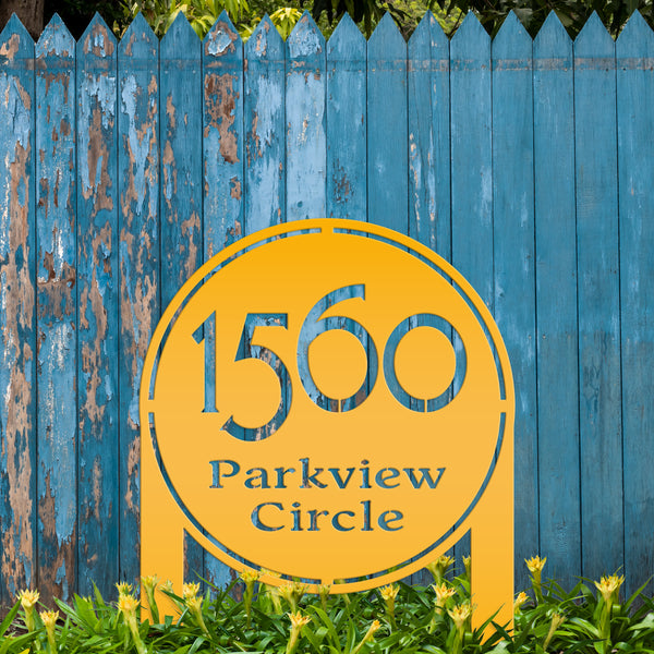 Address Sign Yard Stake, Metal Street Address Sign, Lawn Marker, Realtor Gift, Customizable Signage, Personalized Outdoor Business Decor