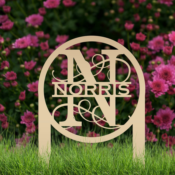 Personalized Monogram and Address Yard Stake Metal Sign, Housewarming Gift For New Homeowners Closing Gift