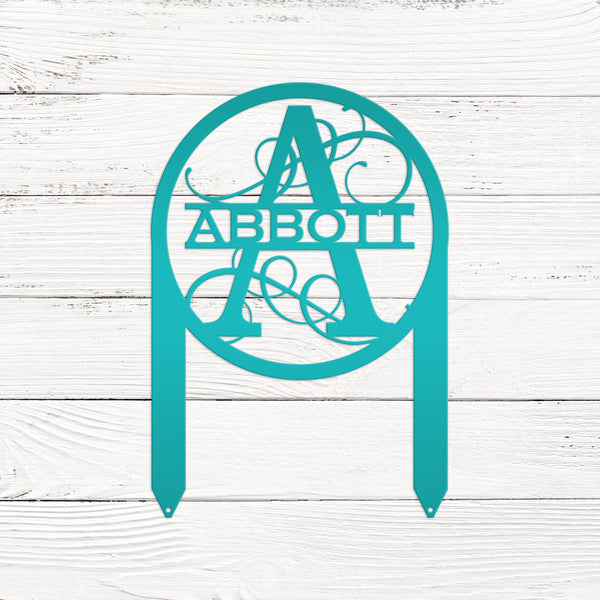 Personalized Monogram and Address Yard Stake Metal Sign, Housewarming Gift For New Homeowners Closing Gift