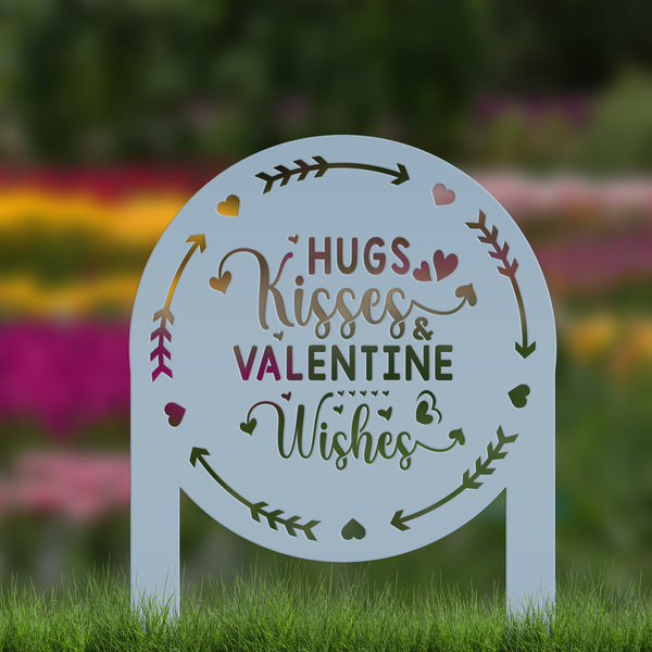 Outdoor Metal Valentine Yardstake - Outdoor Metal Valentine Decor-Valentine Yard Signs
